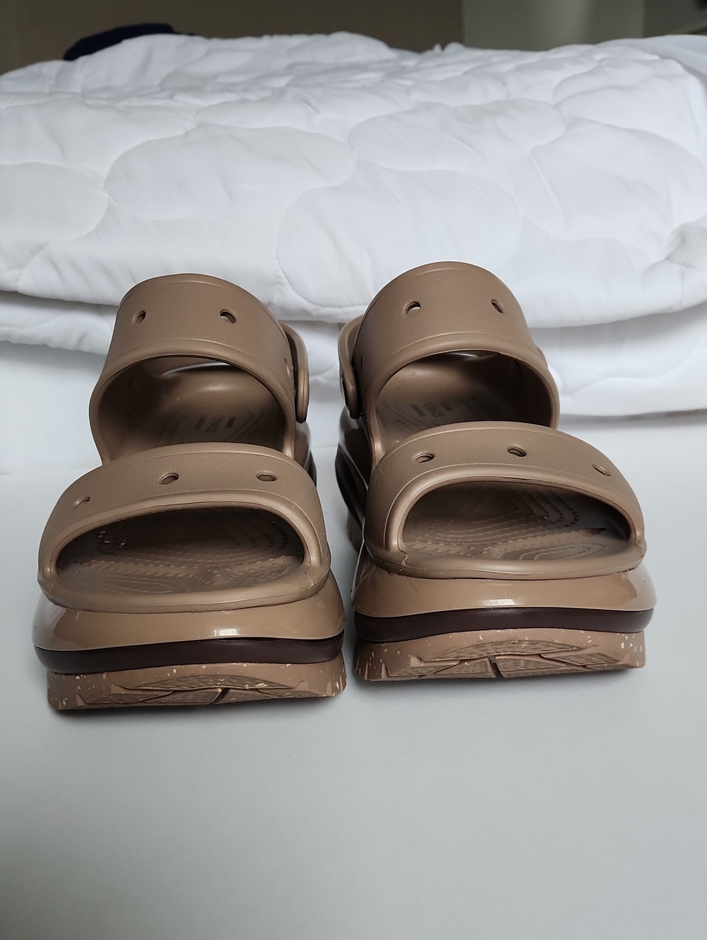 Crocs Megacrush Platform Wedge Sandal - Latte - Picture 3 of 5